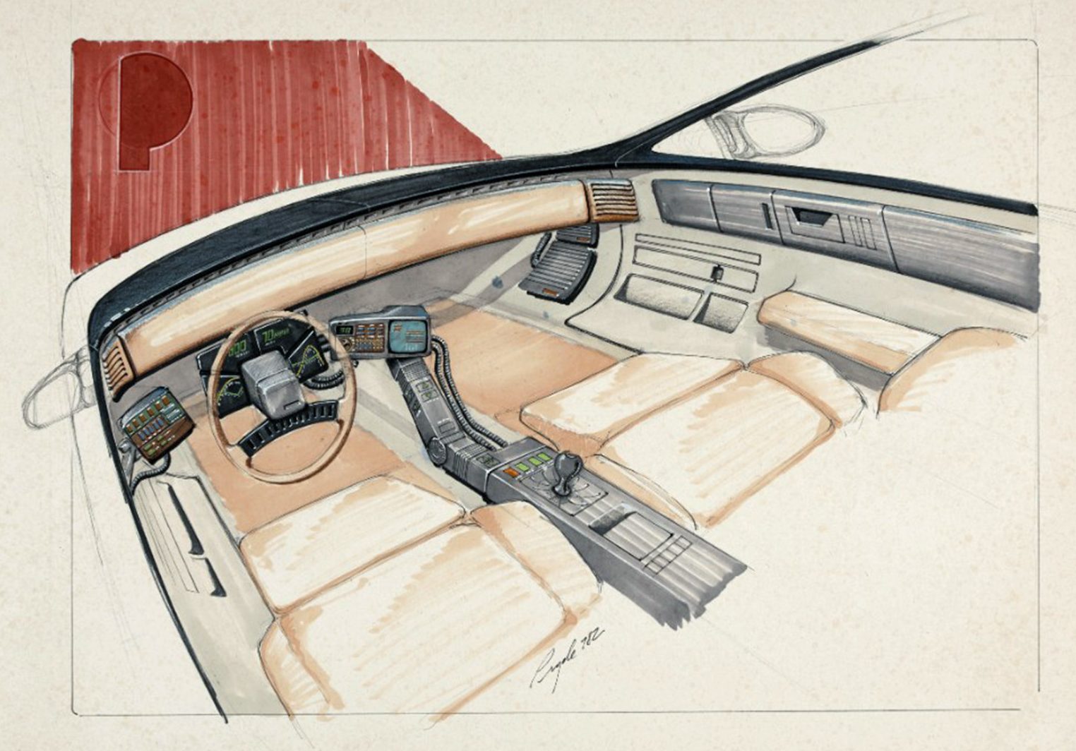 C4 Corvette Interior Proposal Render